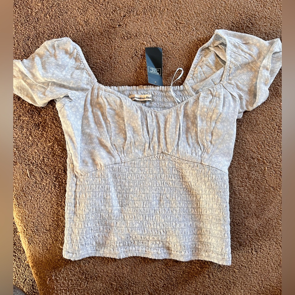 Baby Blue Abercrombie & Fitch Crop Top